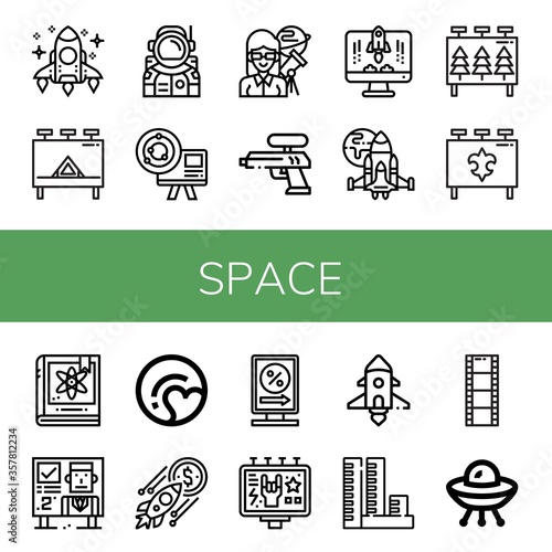 Set of space icons