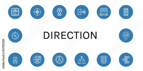 Set of direction icons