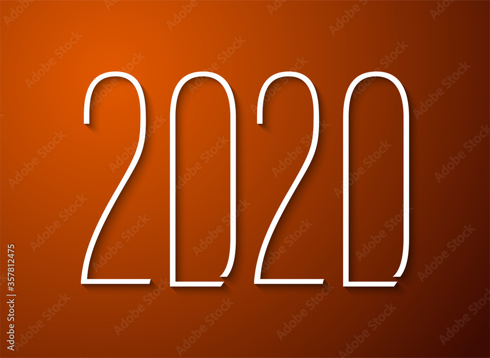 Happy New Year 2020 background. Greeting card 2020 Fonts flyer. Color of date 2020 new year view from above banner. Celebrate brochure icona Happy New Year 2020 background. Greeting card 2020 Fonts flyer. Color of date 2020 new year view from above banner. Celebrate brochure icona