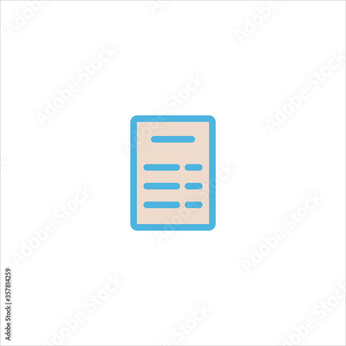 paper document icon flat vector logo design trendy © ganang