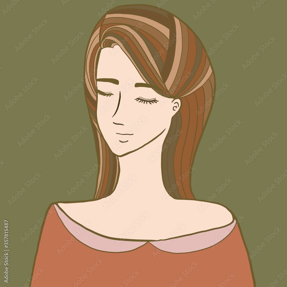 Woman with long hair | Digital Illustration Woman with long hair | Digital Illustration