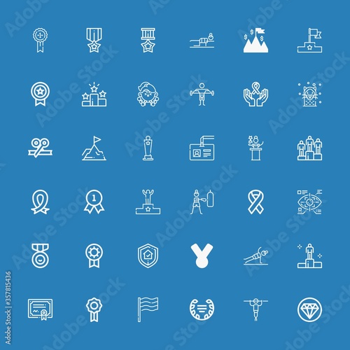Editable 36 medal icons for web and mobile