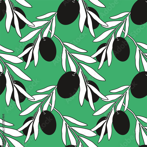 seamless pattern with olives