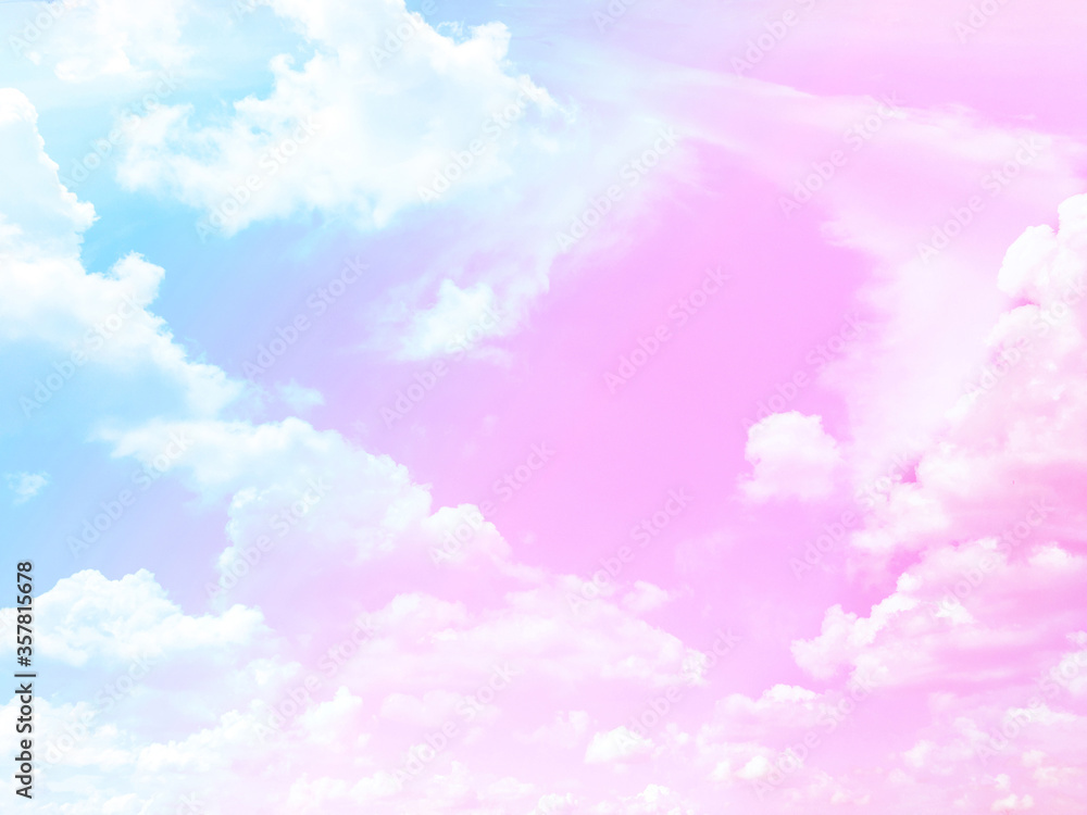 Pastel sky in the new normal abstract background