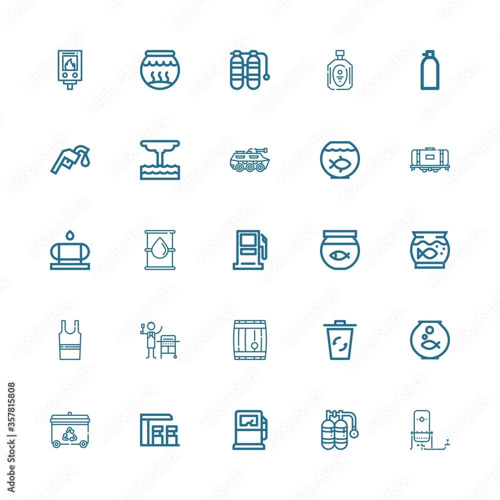 Editable 25 tank icons for web and mobile