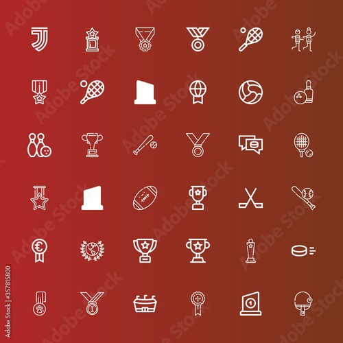 Editable 36 championship icons for web and mobile