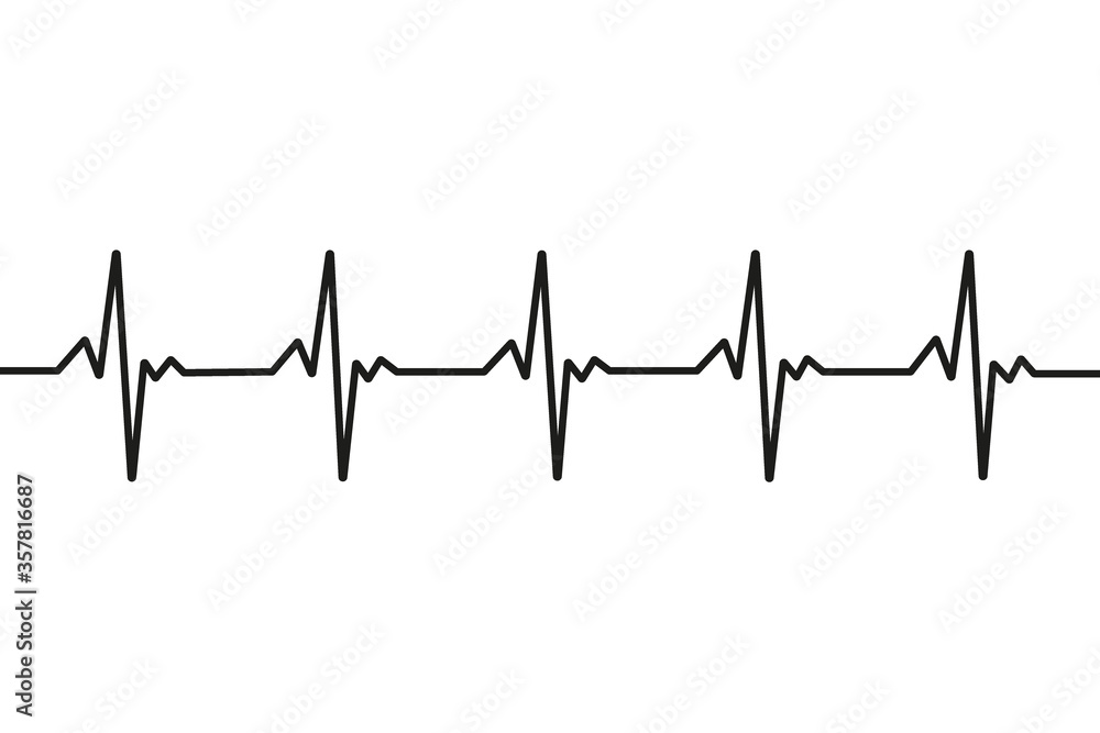 Heart cardiogram line. Vector illustration Heart cardiogram line. Vector illustration