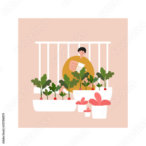 balcony, balcony garden, balcony railing, botanical, botany, business, carrots growing, eco, ecological, female, fit, floral, fruits, garden, gardening, green, grow, grow vegetables, growing, growing 