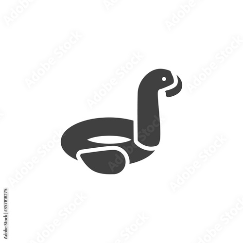 Flamingo float vector icon. filled flat sign for mobile concept and web design. Inflatable flamingo glyph icon. Symbol, logo illustration. Vector graphics