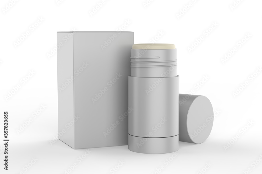 Blank deodorant stick for design presentation and mock up. 3d render illustration. Blank deodorant stick for design presentation and mock up. 3d render illustration.