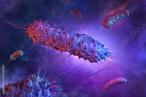 Tableau sur toile Pathogenic rod-shaped e