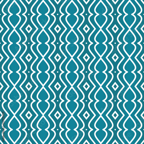 Vector seamless pattern texture background with geometric shapes, gradient colored in blue, white colors.