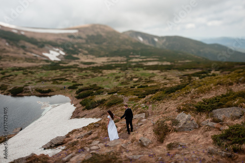 Wedding couples photoshoot in beautiful carpathian mountains