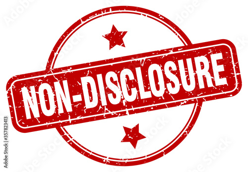 non-disclosure grunge stamp. non-disclosure round vintage stamp