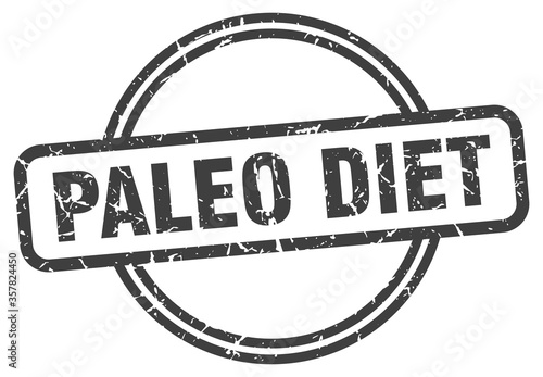 paleo diet grunge stamp. paleo diet round vintage stamp