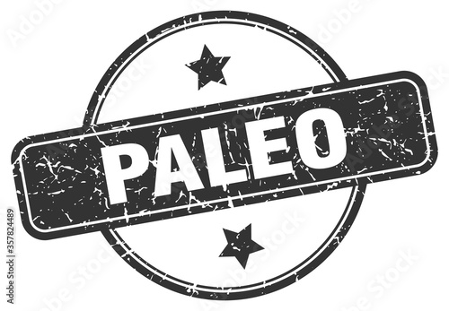 paleo grunge stamp. paleo round vintage stamp