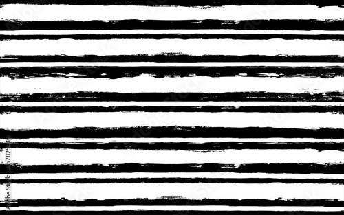 Hand drawn striped pattern, grunge stripe seamless background, black and white brush strokes. vector grungy stripes, paintbrush line backdrop