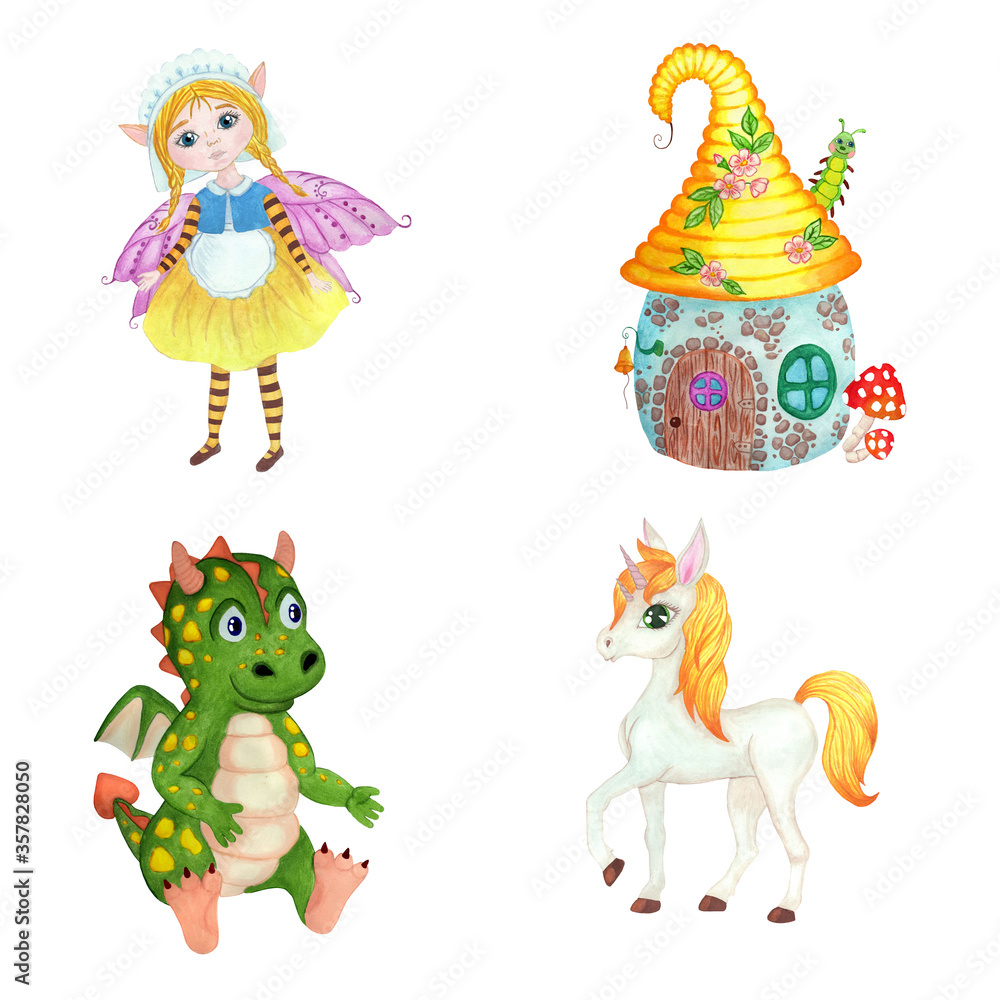 raster image Fairy House Dragon Unicorn Image Set raster image Fairy House Dragon Unicorn Image Set