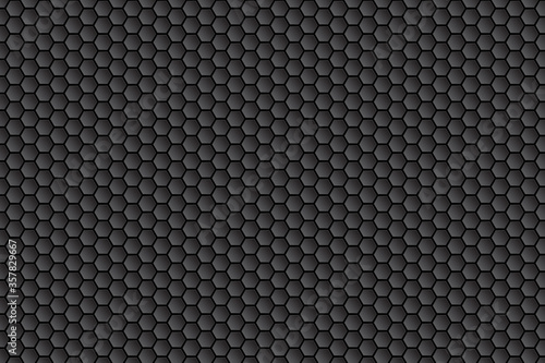 Wallpaper Mural Dark hexagon carbon fiber texture. Honeycomb metal texture steel background. Metal grid black steel background. Torontodigital.ca
