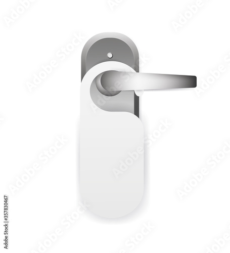 Door hanger on whte background. Vector illustration.