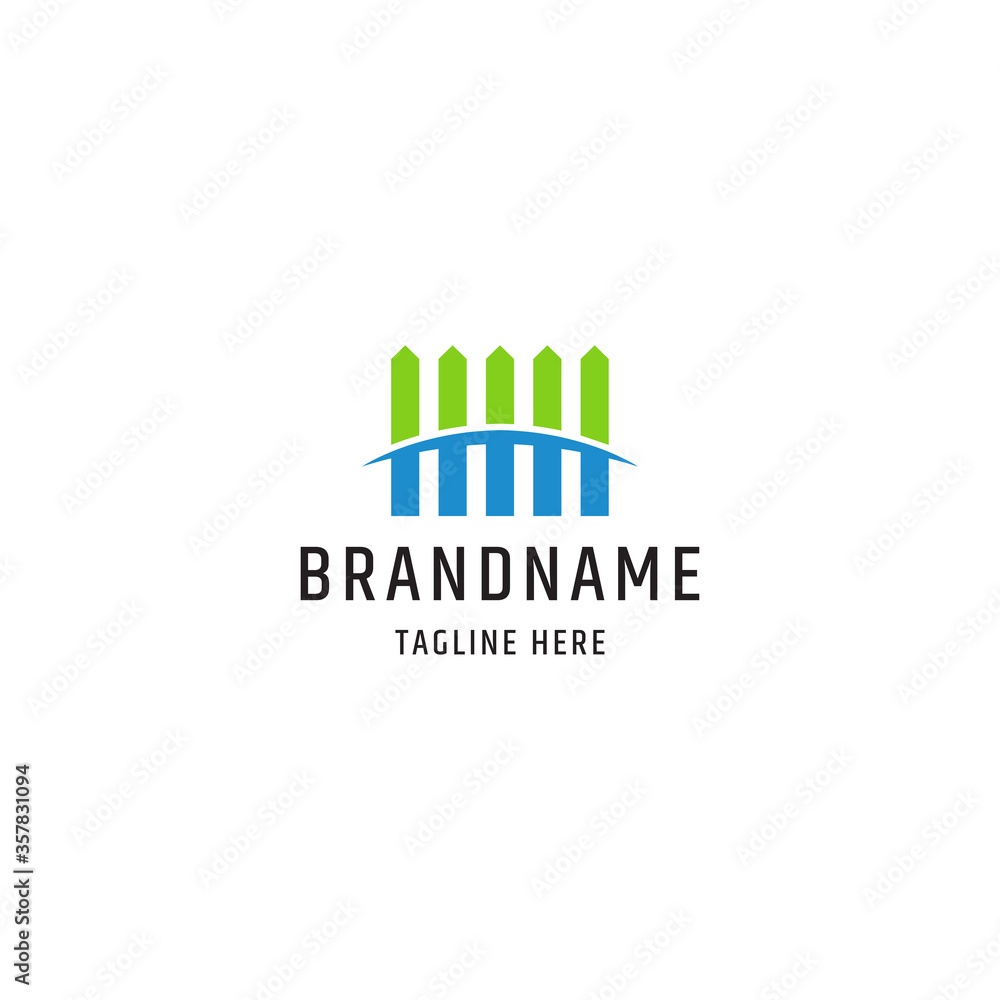 Fence logo icon design template vector Fence logo icon design template vector