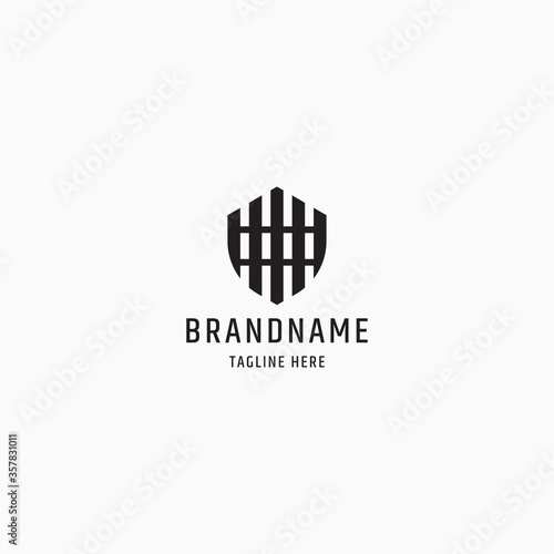 Fence logo icon design template vector