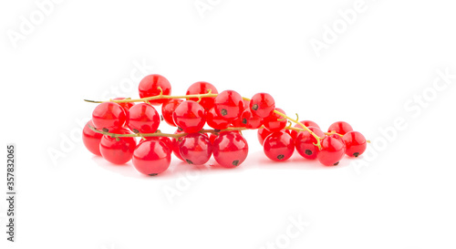 Red currant berries an isolated on white background