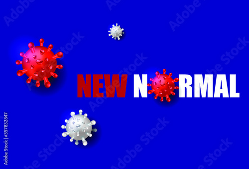 New normal logo background design vector. covid-19 background