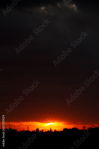 dark sky with sun set dark background mood