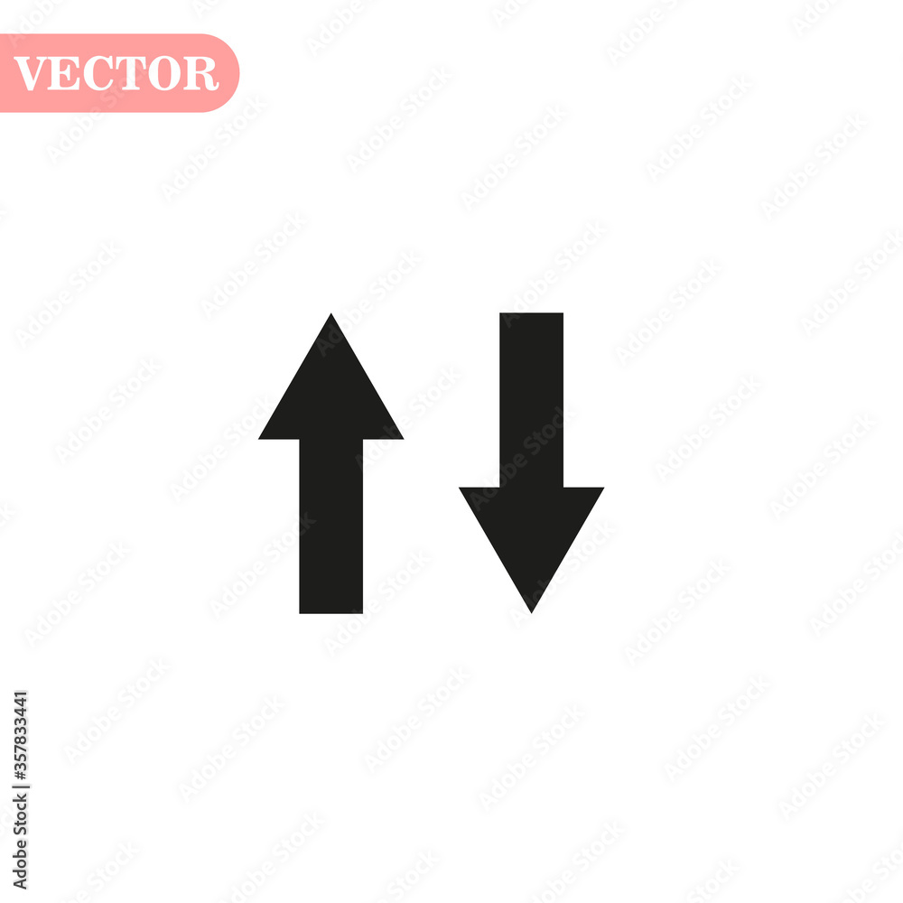 Up and down arrow flat vector icon for apps and websites Up and down arrow flat vector icon for apps and websites