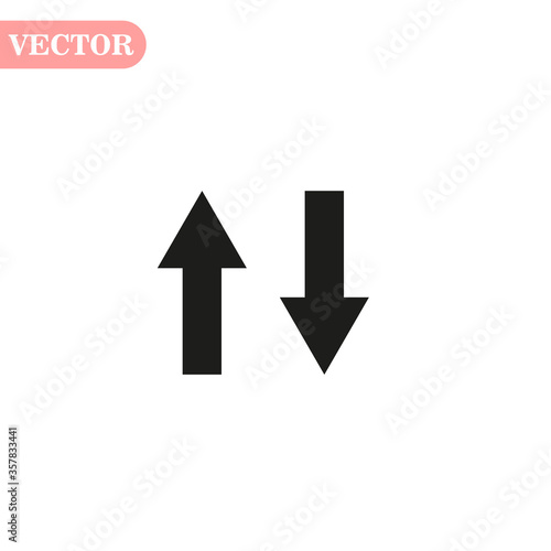 Free Download Up and down arrow flat vector icon for apps and websites - GFXLoad