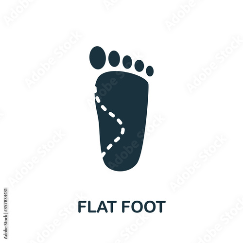 Flat Foot icon. Simple element from trauma rehabilitation collection. Creative Flat Foot icon for web design, templates, infographics and more