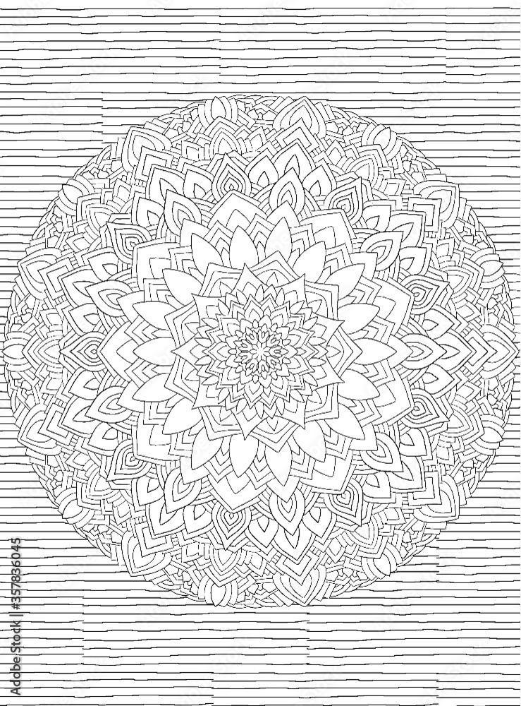Fototapeta premium Mandala - large colouring template