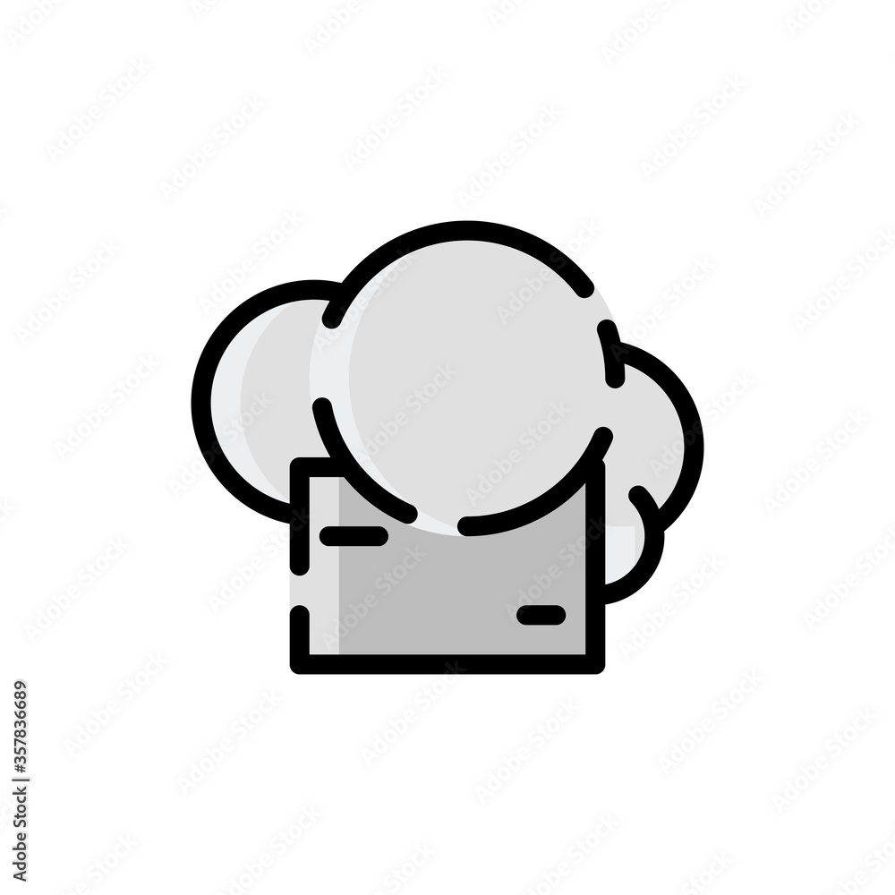 filled line style icon of chef hat. vector illustration for graphic designer, website, UI isolated on white background. EPS 10