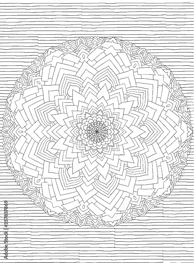 Mandala - large colouring template