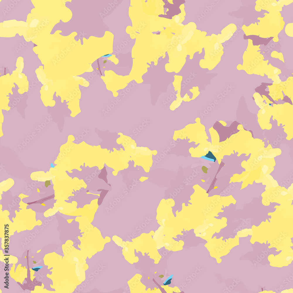 UFO camouflage of various shades of yellow, pink and blue colors