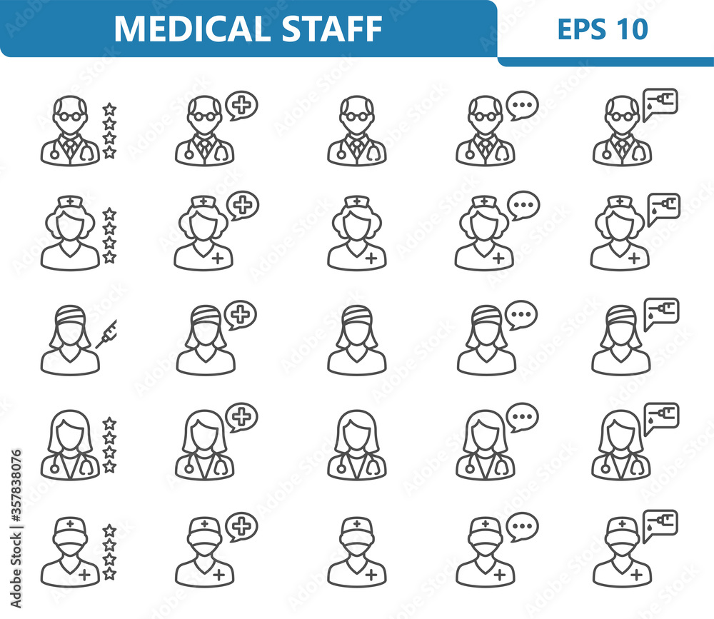 Medical Staff Icons