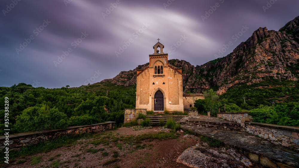 church on the Montserrat's mountain