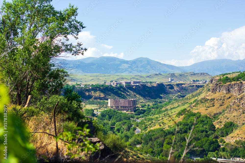 view of the valley of the mountains, view of the mountains