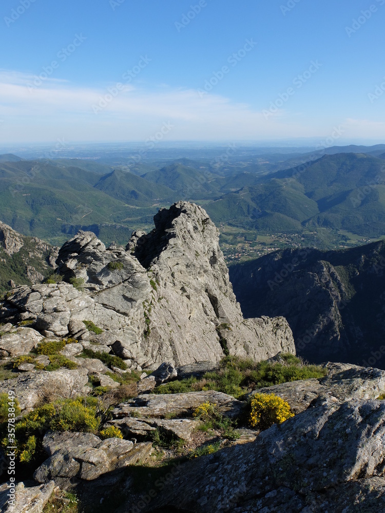 Paysage panorama du plateau du Caroux du parc naturel régional du Haut Languedoc
