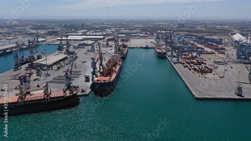 Ashdod Port, Containers, Aerial view, Israel © ImageBank4U