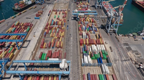 Ashdod Port, Containers, Aerial view, Israel