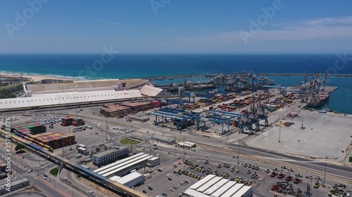 Ashdod Harbor, Drone view, Ashdod/Israel/june/14,2020