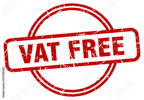 vat free grunge stamp. vat free round vintage stamp