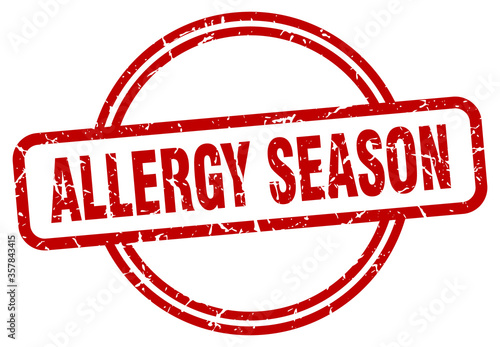 allergy season grunge stamp. allergy season round vintage stamp