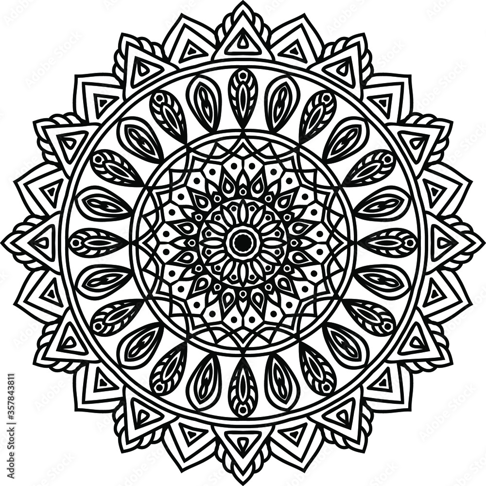Circular pattern mandala art decoration elements for meditation poster, adult coloring book page, tattoo, henna, mehndi
Circular pattern mandala art decoration elements for meditation poster, adult coloring book page, tattoo, henna, mehndi