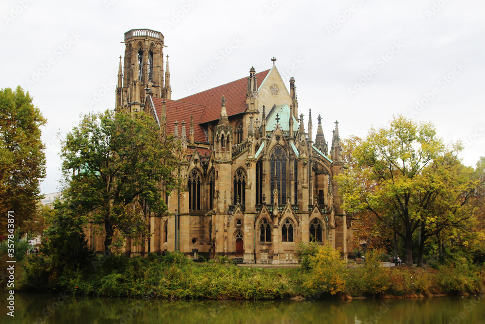 Obraz premium Johanneskirche am Feuersee, Stuttgart, Germany