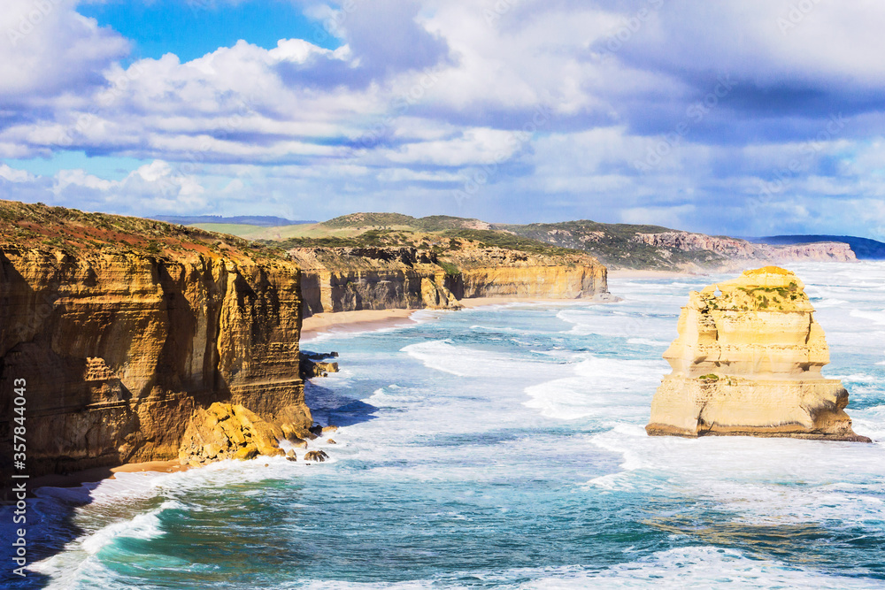 Holiday in Australia view of The Port Campbell National Park is a national park