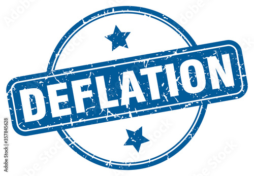 deflation grunge stamp. deflation round vintage stamp
