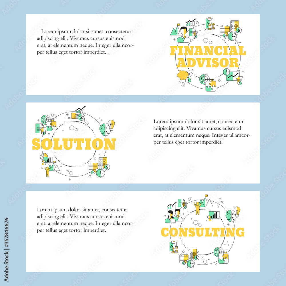 Business consulting, Business solution and Financial adviser concepts Business consulting, Business solution and Financial adviser concepts